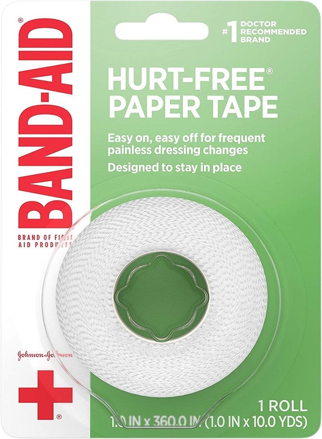 JOHNSON & JOHNSON Band-AID First Aid Paper Tape 1 Inch X 10 Yards 10 Yards (Pack of 8) - Image 1